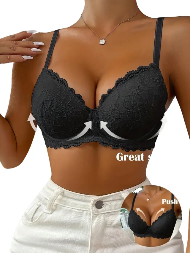 Currero BH Zonder Beugel - Strapless - Zonder Bandjes - Met Voorsluiting - Push-up Bh's - Comfort Beha - Comfortabel - Grote Sluiting - Zwart - Cupmaat