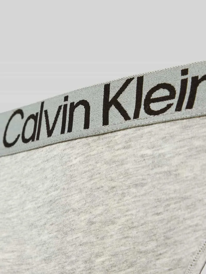 Calvin Klein String met label in band model 'MAX' lichtgrijs, foto 3