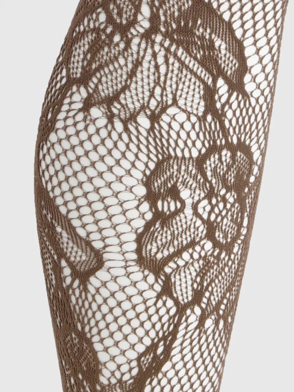 boohoo Dames Grote Bloemen Kant Visnet Panty bruin, foto 3