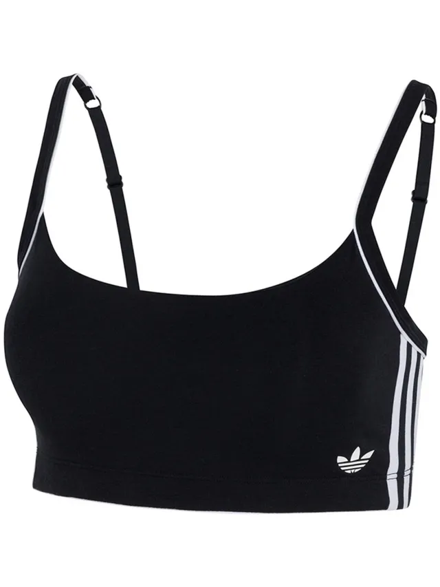 Adidas Originals Scooped Bralette - Originals Adicolor Comfort Flex Cotton – Damen Onderbroek - zwart