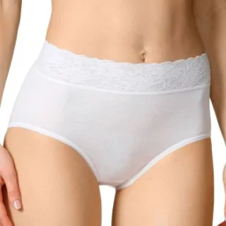 Calida Lycraspitze midislip wit Zwart,Wit,Beige,Geel