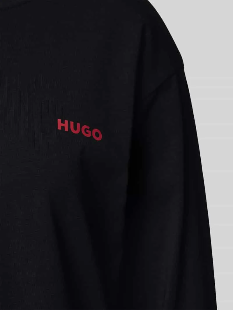 Regular fit pyjamabovendeel van katoenmix, model 'HUGO ID' zwart, foto 3