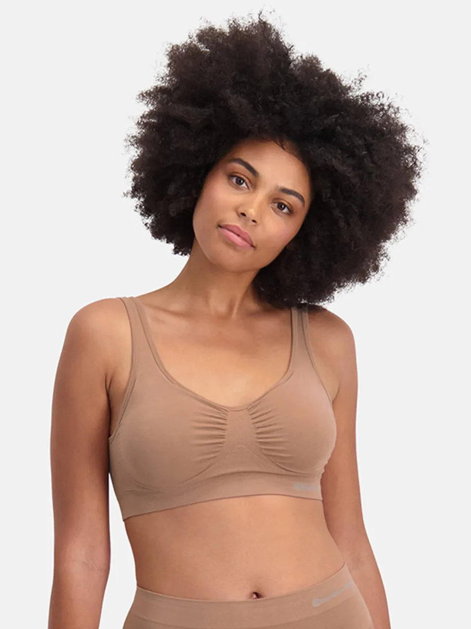 Bamboo Basics Fleur seamless voorgevormde bh top donker oudroze, foto 5