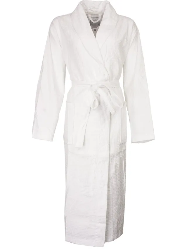 Tenderness Dames Badjas - Katoen - Wafel - Sauna - Wit