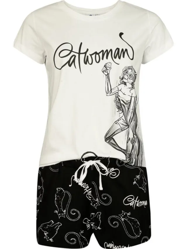 Batman Catwoman Pyjama meerkleurig Katoen multicolor