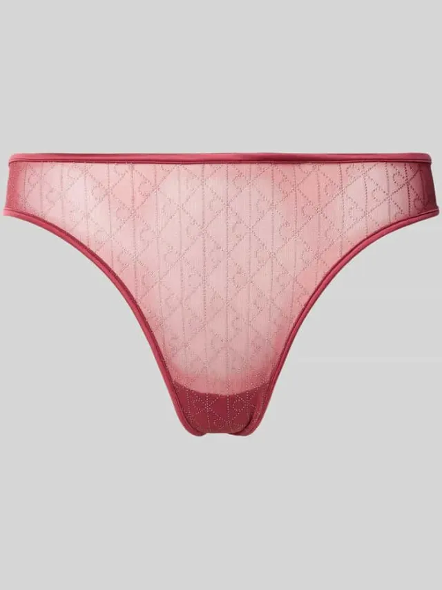 Calvin Klein String met transparante mesh-inzet bordeaux, foto 2
