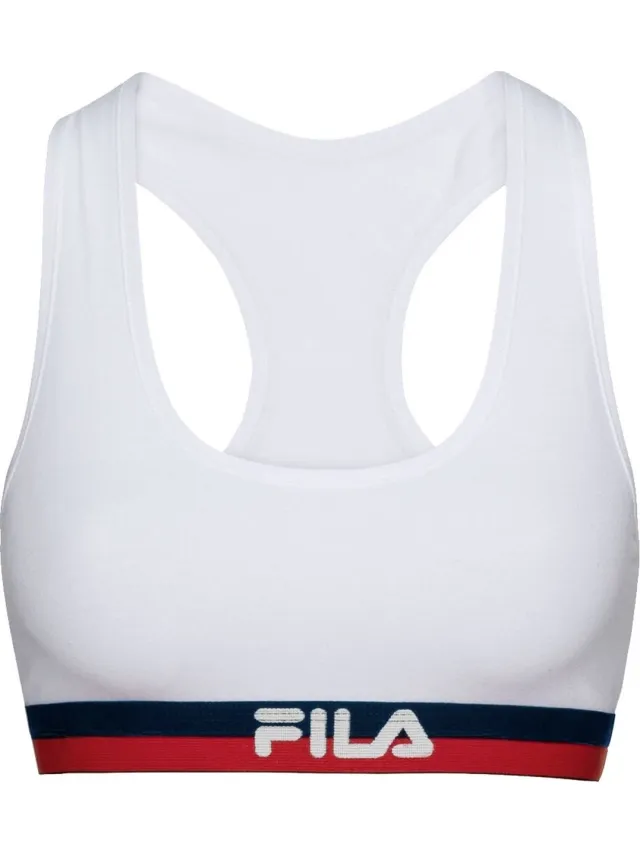 Fila Woman Bra Elastic Band - Witte Top - S - Witte