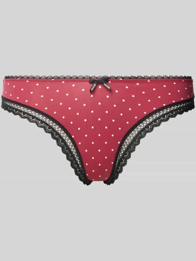 Hugo String met kant Bordeaux