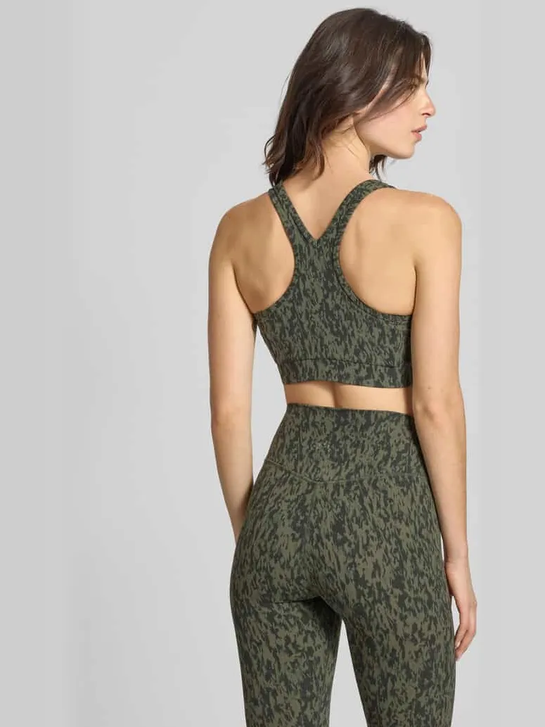 Varley Bustier met racerback, model 'ALWAYS SELMA' olijfgroen, foto 3