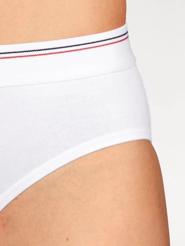 Bikinislip wit, zwart