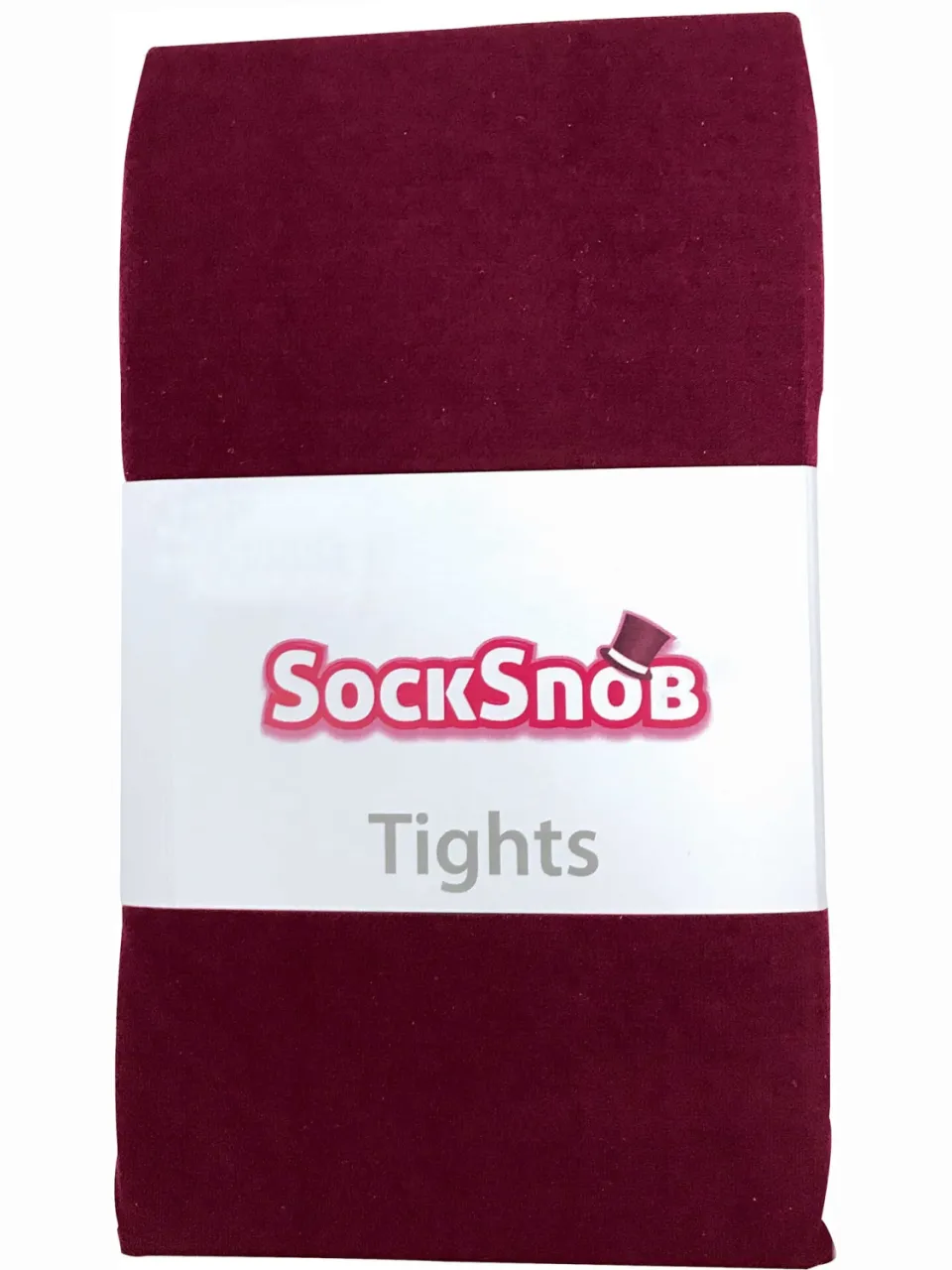 Sock Snob Dames 80 denier ondoorzichtige effen gekleurde panty's - Bordeaux, foto 2
