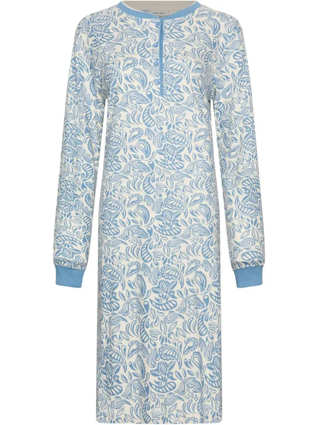 Pastunette Nachthemd - Soft Paisley - Katoen Interlock - Blauw