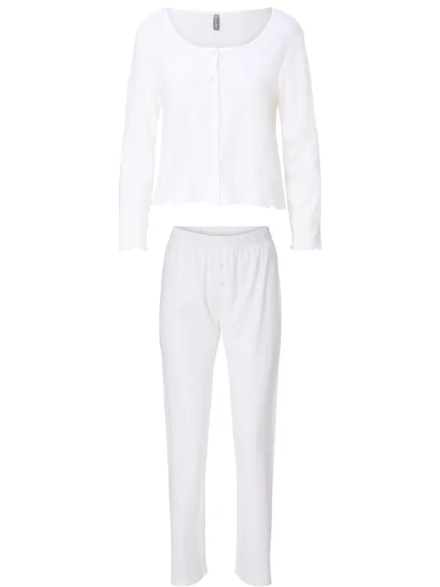 Lingadore Top & Lange Broek Gebroken wit