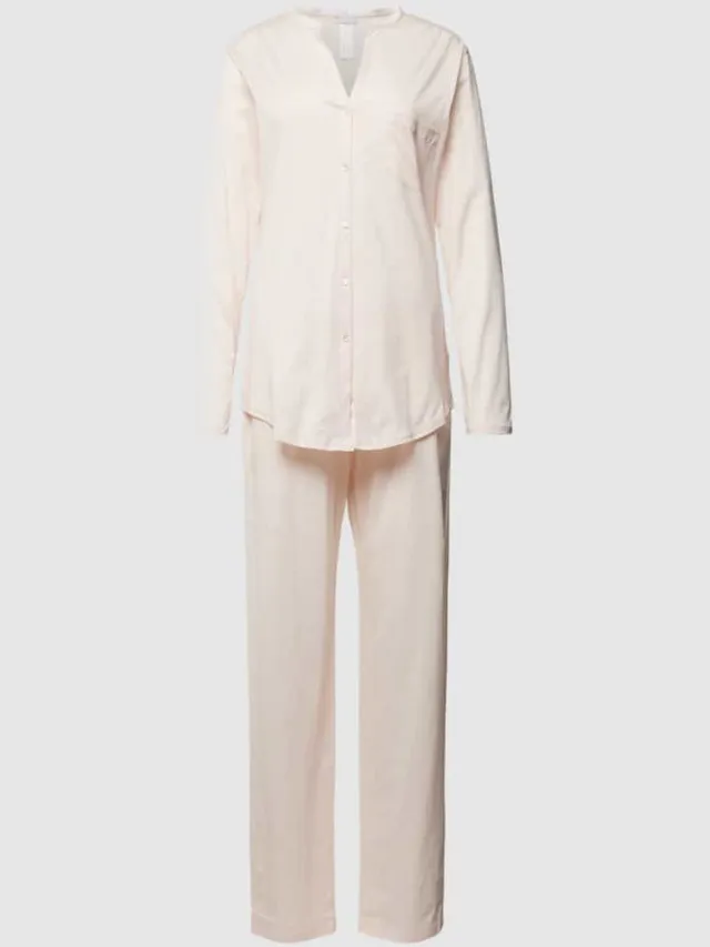 Hanro Pyjama met borstzak Lichtroze