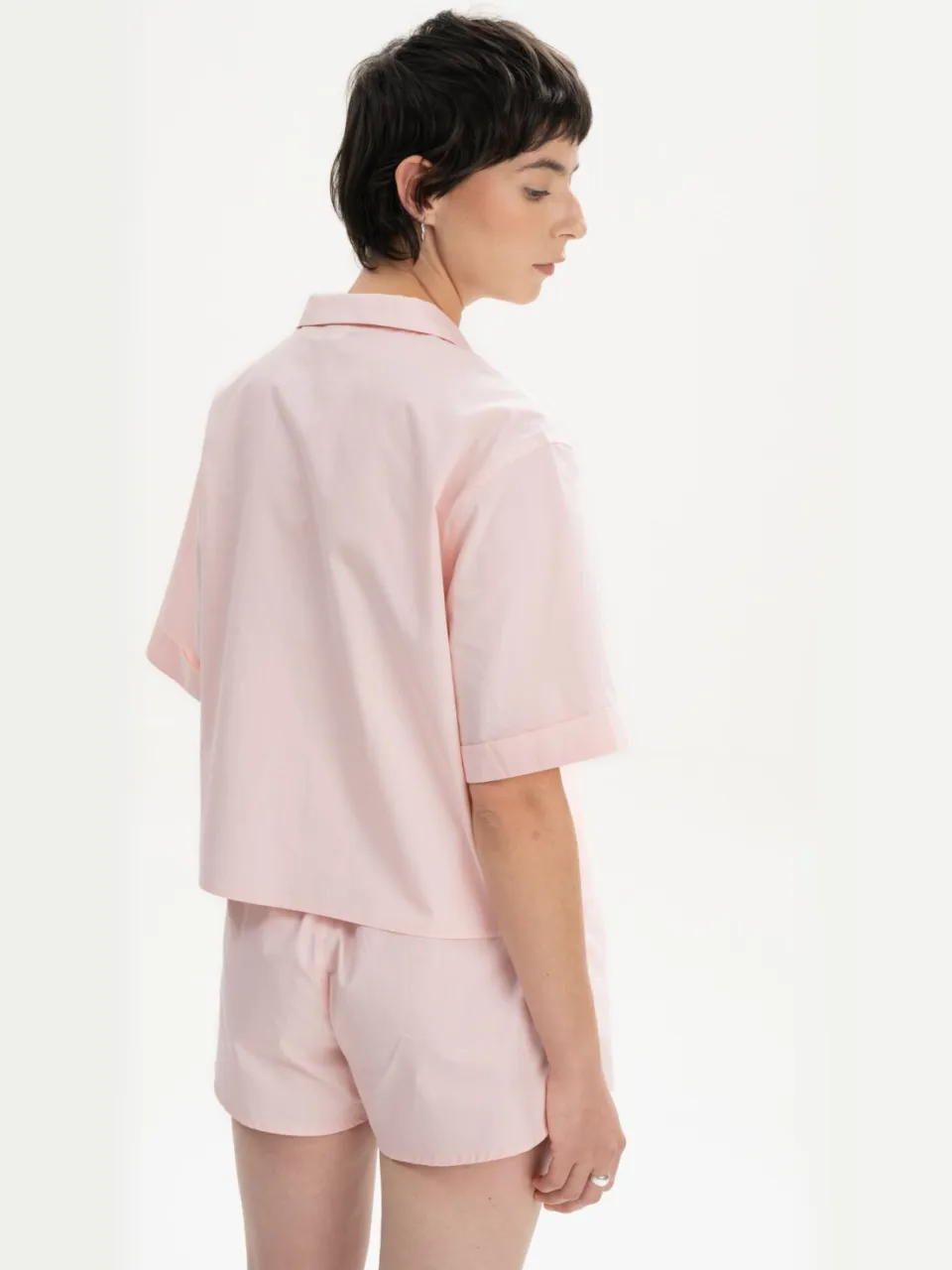 MELA dames vegan Pyjamashirt Hansika Berry Blush Roze, foto 2