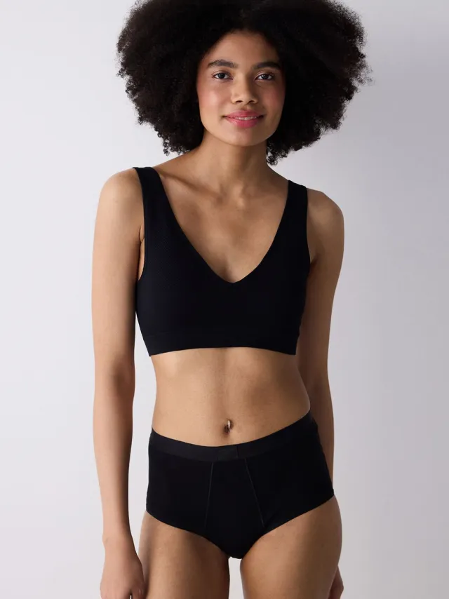 Penti Naadloze Gebreide Bralette Zwart