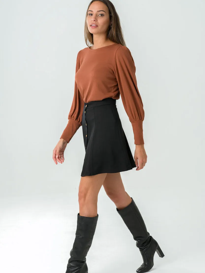 Avani dames vegan Rok Parrotia Zwart