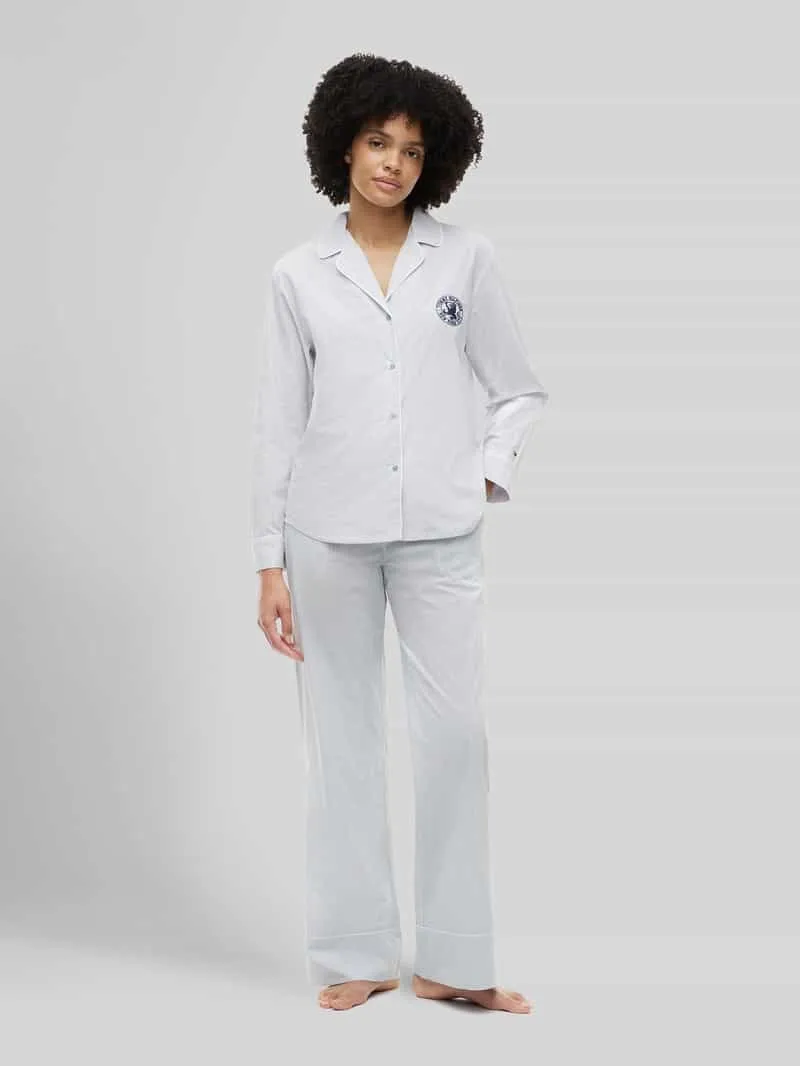 Tommy Hilfiger comfort fit pyjama van puur katoen Lichtblauw