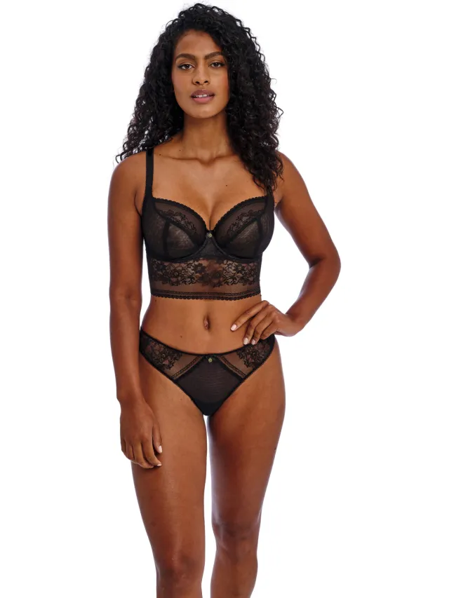 Freya Sydnie longline bh zwart