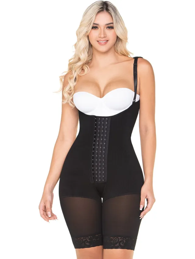 MariaE FAJA COLOMBIANAS FJ277SR | FAJA COLOMBIANAS | BODYSUIT DAMES | COLOMBIAANSE SHAPEWEAR | DRUKPAK BBL BUIKWANDCORRECTIE LIPOSUCTIE POSTOPERATIEVE FAJA 9277 ZWART