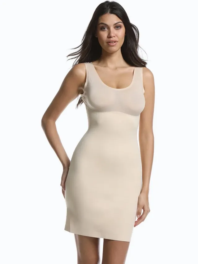 MAGIC Bodyfashion Tone Your Body Tank Dress Dames Corrigerend ondergoed - Latte