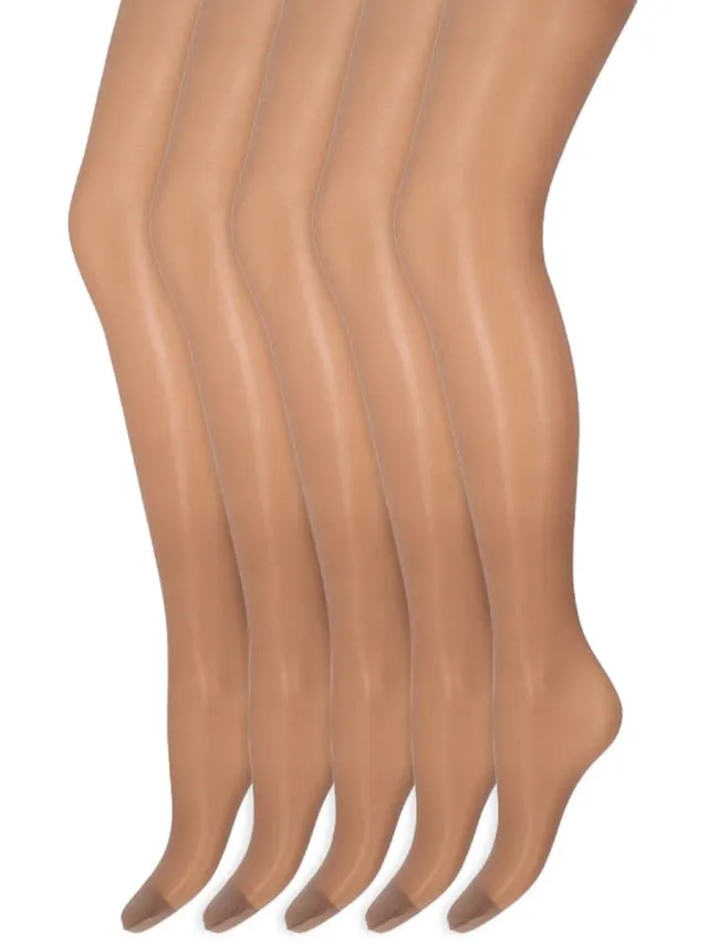 Marianne Zijdeglans Panty | Transparant van teen tot taille | 15 Denier | Merk: Marianne | Maat: S t/m XXXL | Kleur: Muscat | 5 Paar Beige