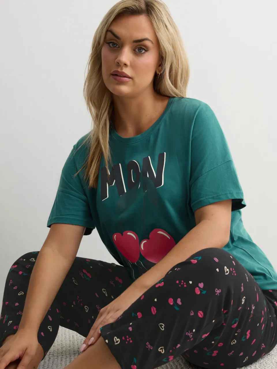 Yours Groene Mon Cheri Pyjamaset-48 Green