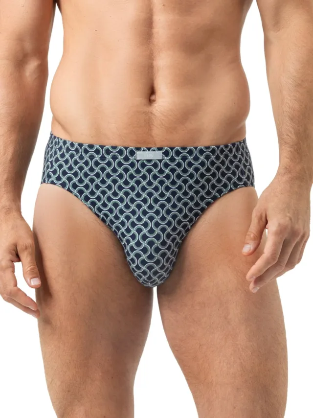 Mey onderbroek blauw geometrisch bedrukt