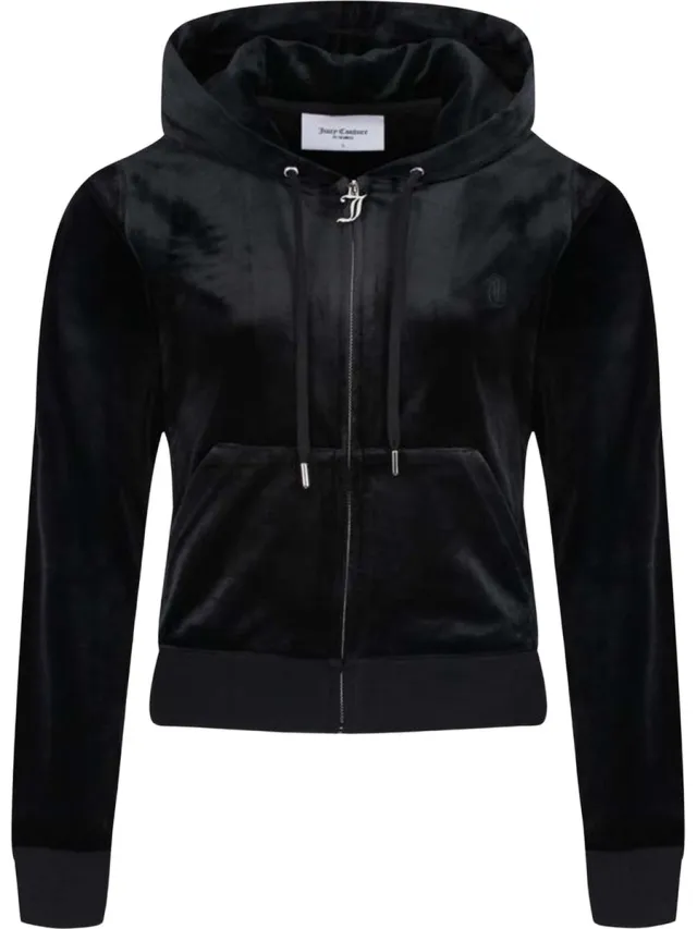 Juicy Couture Robertson hoodie met ritssluiting ZWART