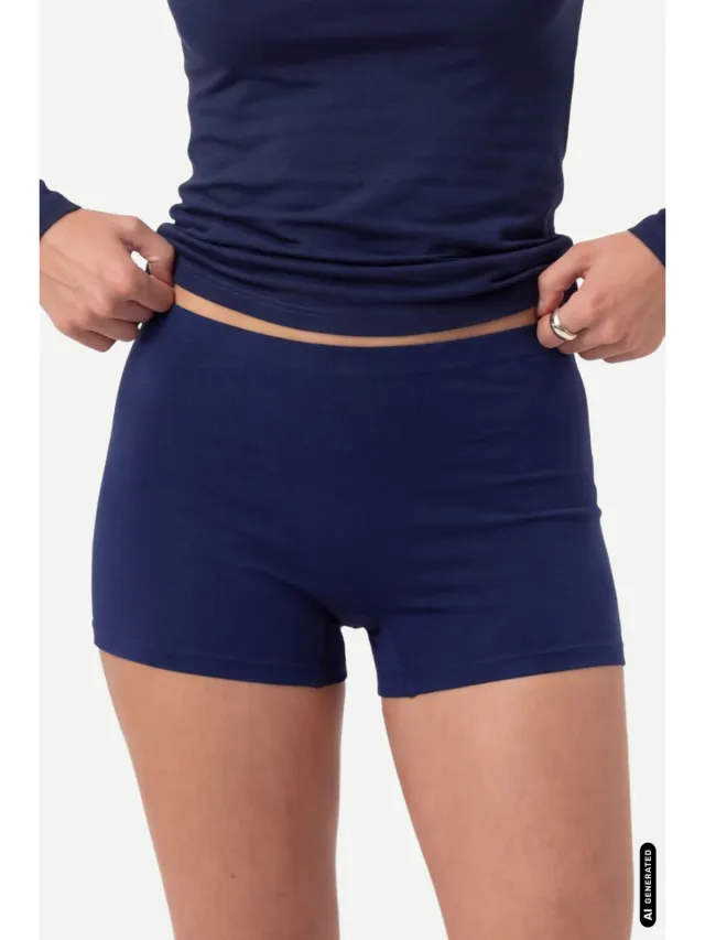 Mey Shorts Serie Natural Second me Night Blue blauw