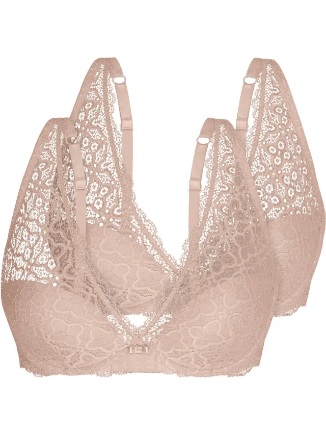 Sassa 2-pack gewatteerde bh Happy Choice zand