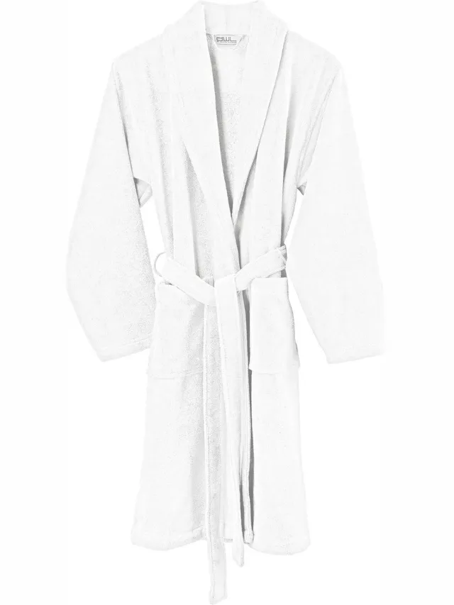 De Witte Lietaer Badjas Felicia -X Large - Dames - Katoen Polyester Wit
