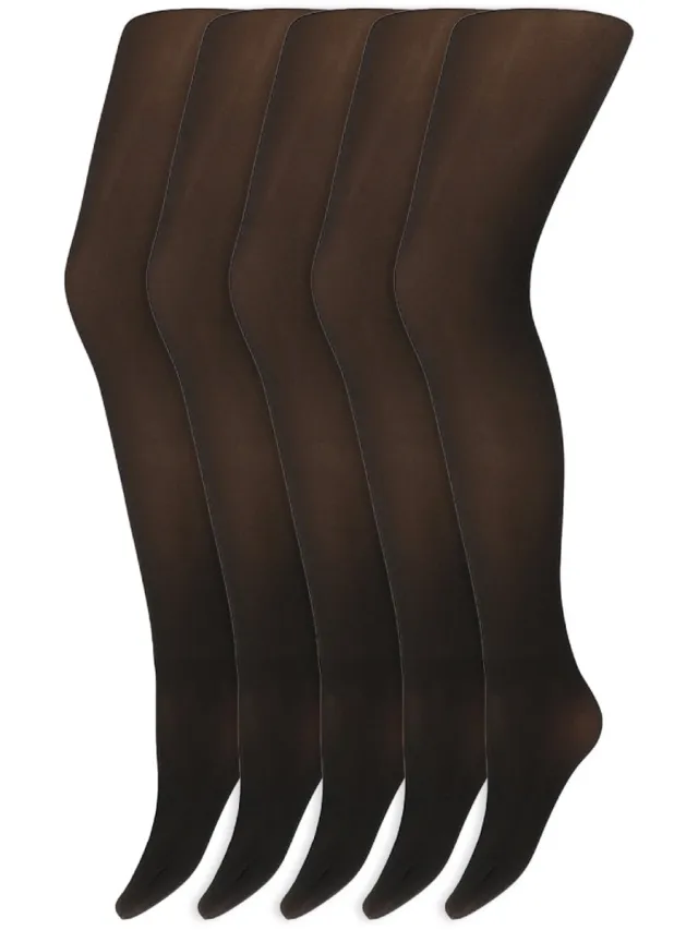 Marianne Panty met fleece voering | 200 denier | Merk: Marianne | Maat: S t/m XXL | Kleur: Zwart | 5 Paar