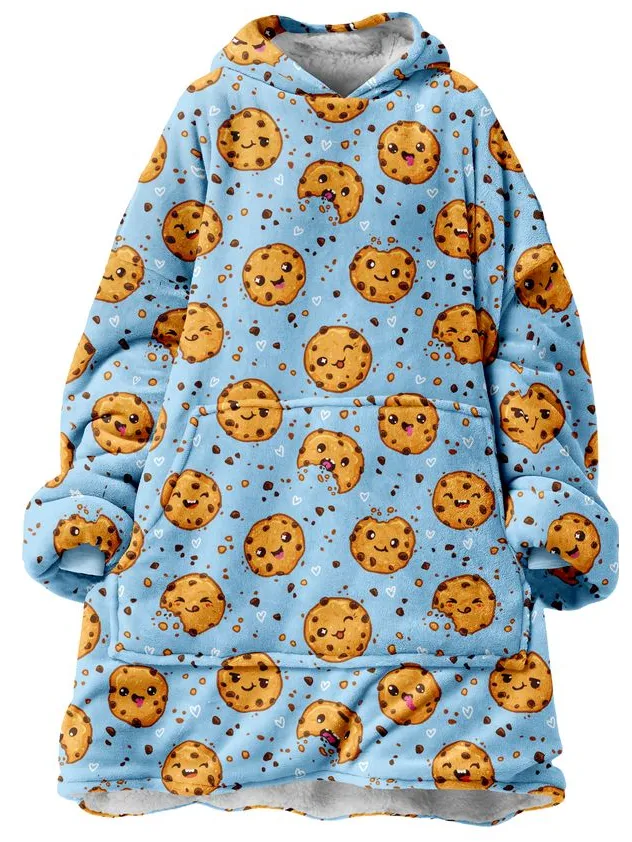 Mr. Gugu & Miss Go "Cookies Pattern" Knuffeltrui Huggie blauw, foto 2