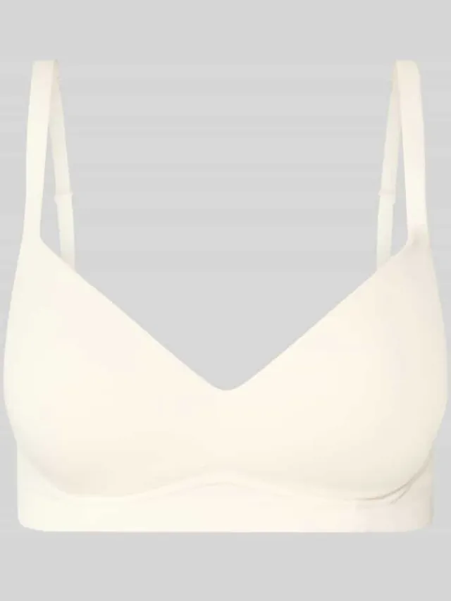 Schiesser Slim fit bh van katoenmix Offwhite