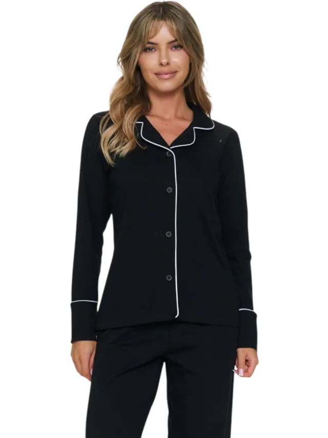 Doctor Nap Katoenen Pyjama Dames Noir PM.7527 36 / Zwart