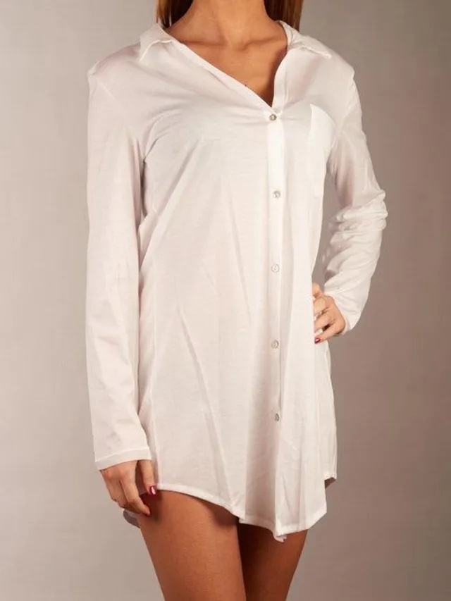 Hanro Slaapkleedje - Blanc - 077958-0101 - 36