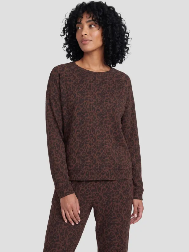Dreamcovers pyjamaset panterprint bruin/zwart