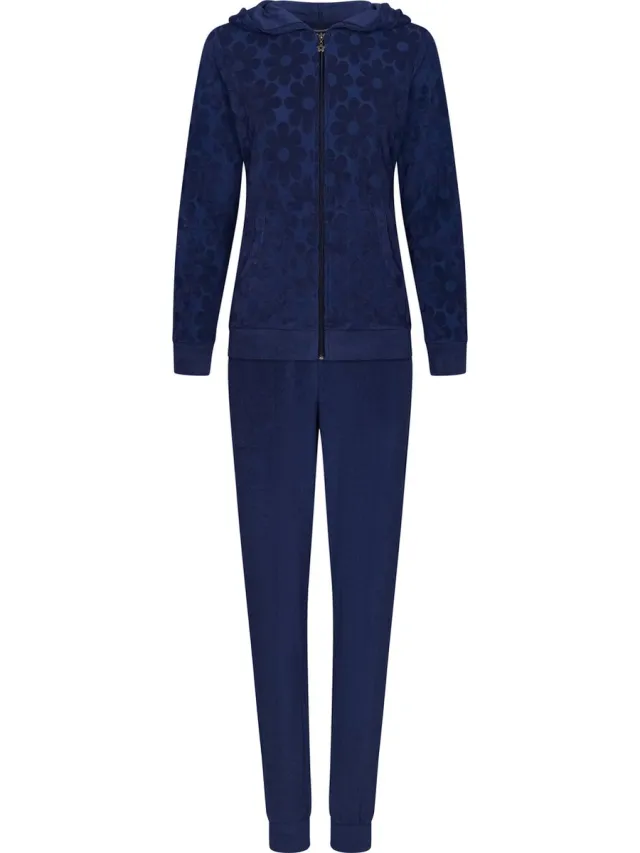 Rebelle Dames Huispak Wild flower - Blauw - Katoen/Polyester - Badstof