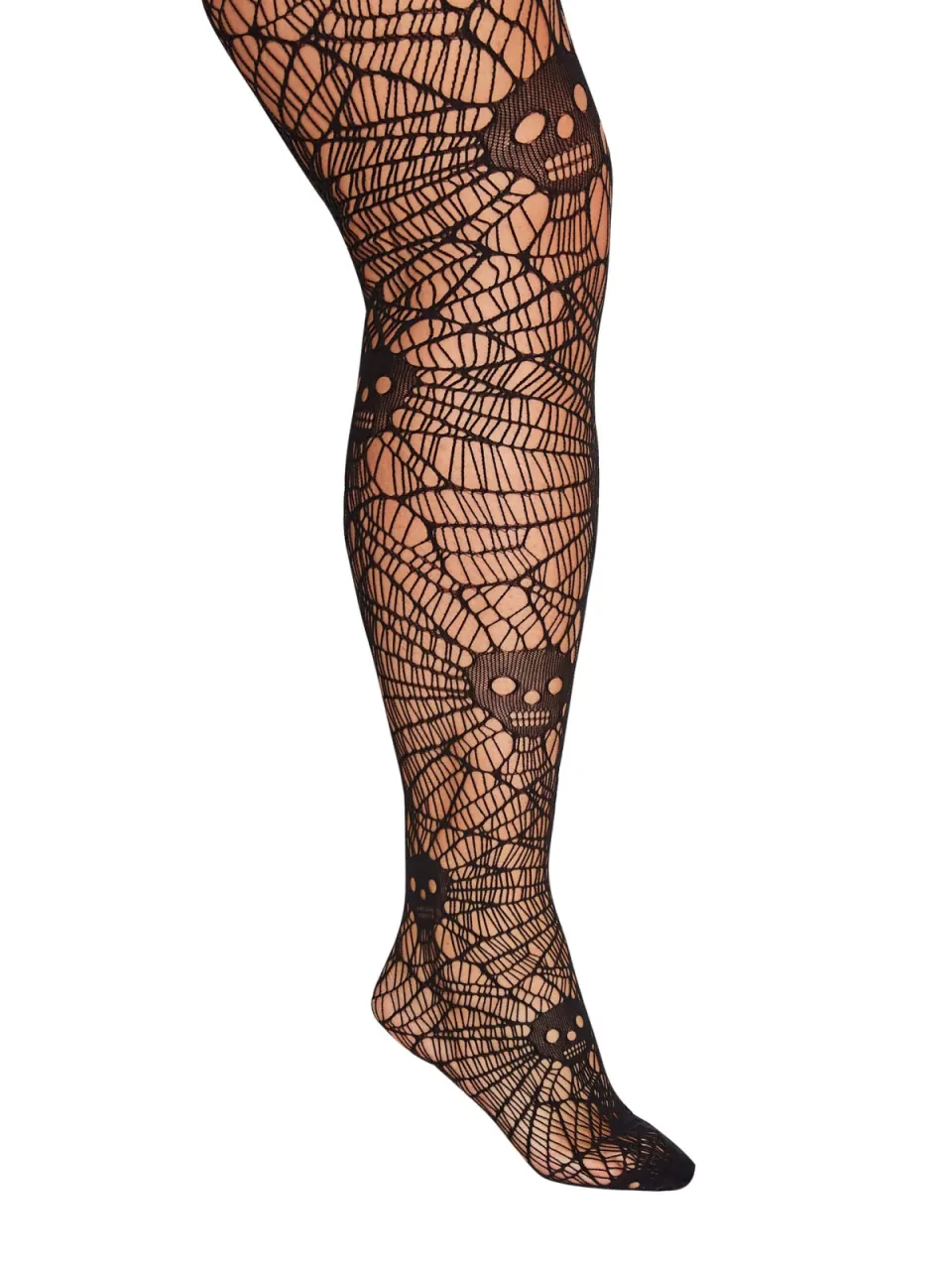 Yours Spinnenweb Panty Met Schedelprint In Zwartsize 50-54, foto 2