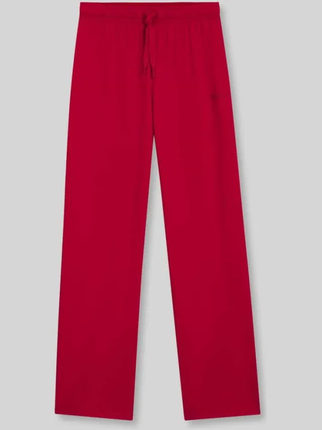 Boss Loose fit pyjamabroek van katoenmix bordeaux, foto 2