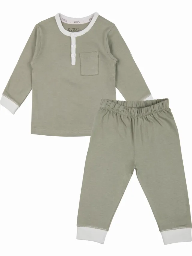 Kuuk'n KUUK’n pyjama basic Shadow groen