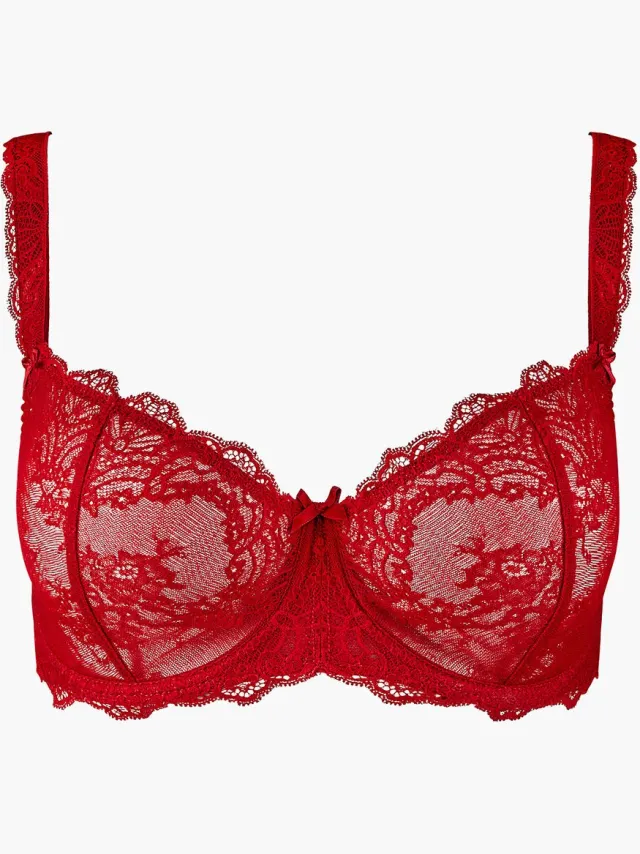 Aubade Danse des Sens Balconette Beugel Bh OG14-02 Irresistible Red - maat EU 80E / FR Rood