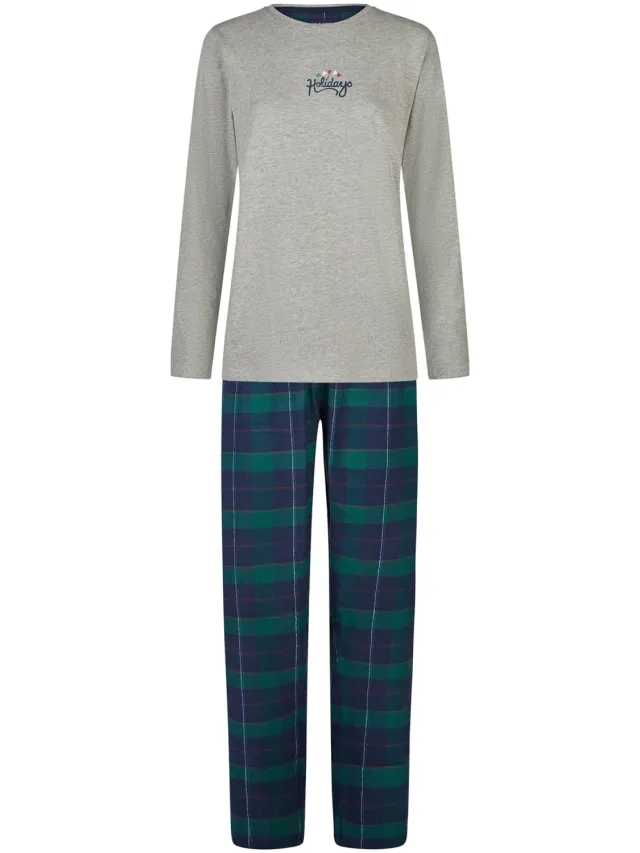 happy shorts Vrouwen Pyjama Christmas Grijs