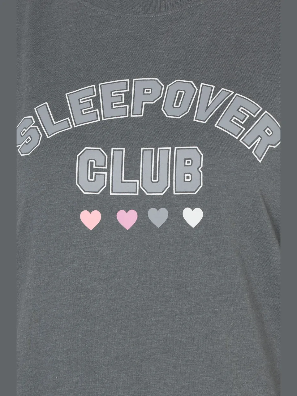 Yours Grey 'Sleepover Club' Pyjamaset Met Wijde Pijpen-52, foto 5