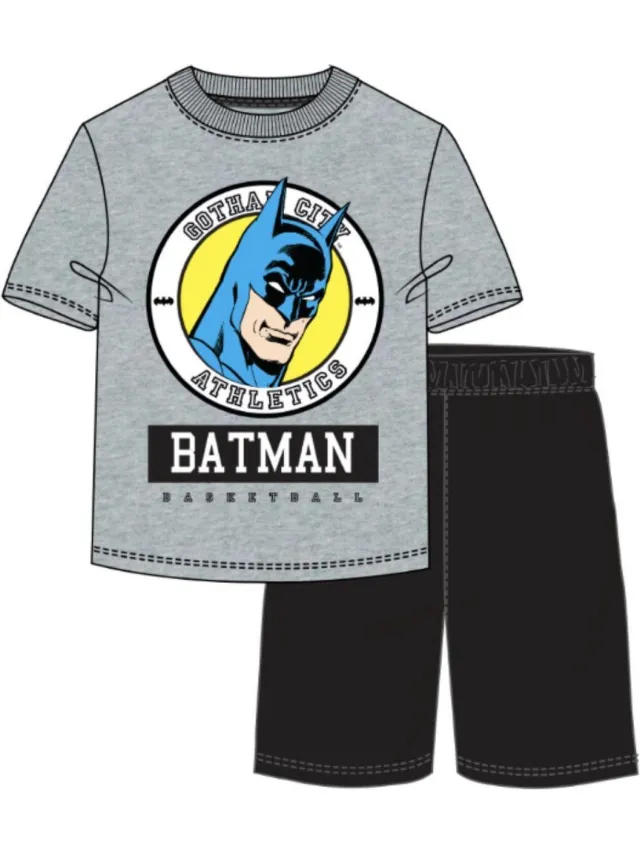Batman pyjama - korte mouw - maat 104 / 4 jaar grijs