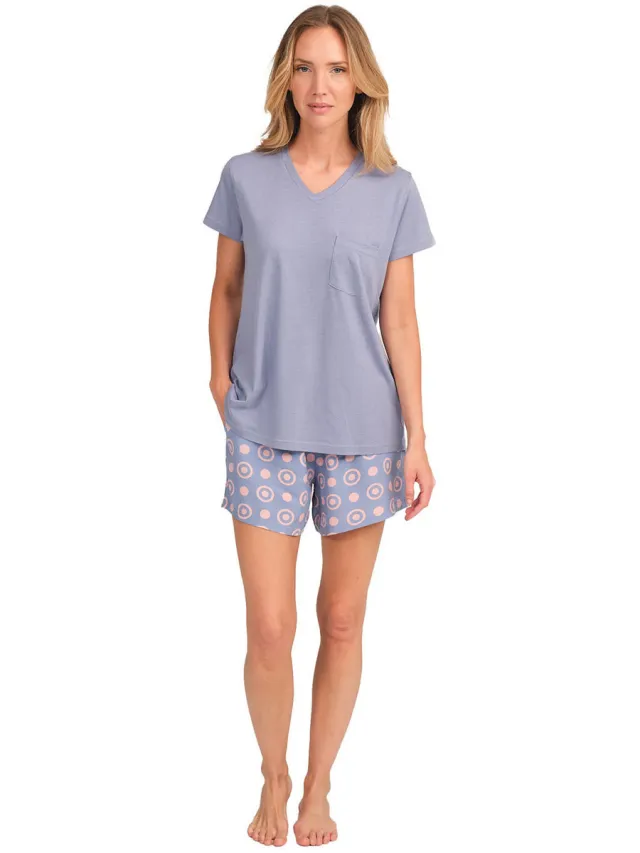 J&J Brothers JJBFH0600 pyjamaset grijs Blauw