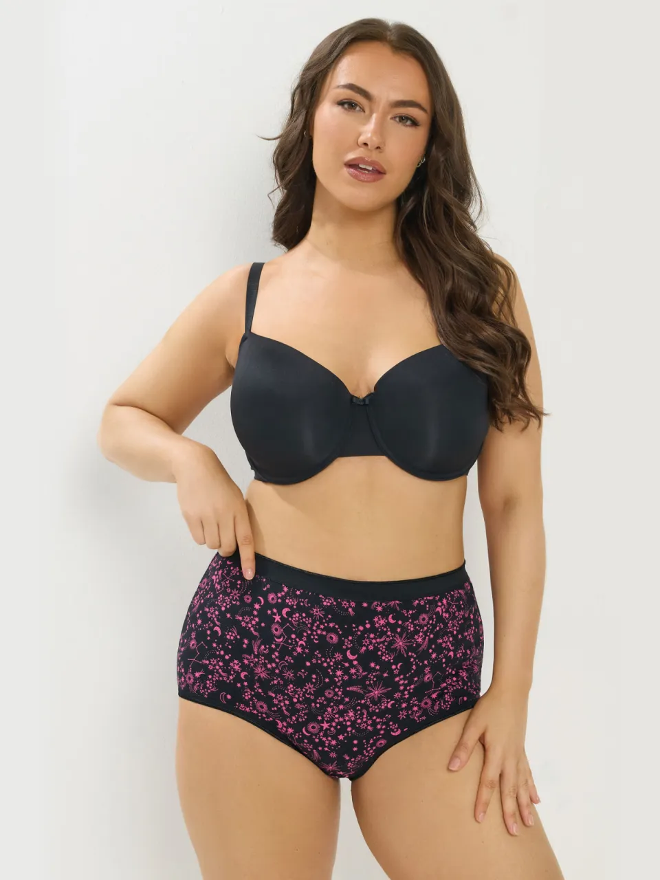 Yours 5 Pack Roze Slips Met Volledige Dekking Met Hemelprint-48, foto 3