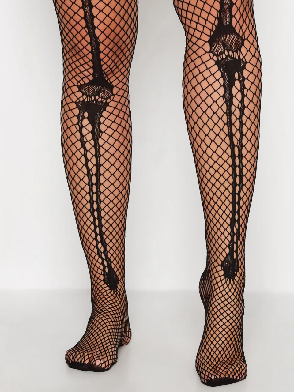 Yours Visnetpanty Met Skeletprint In Zwartsize 50-54, foto 3