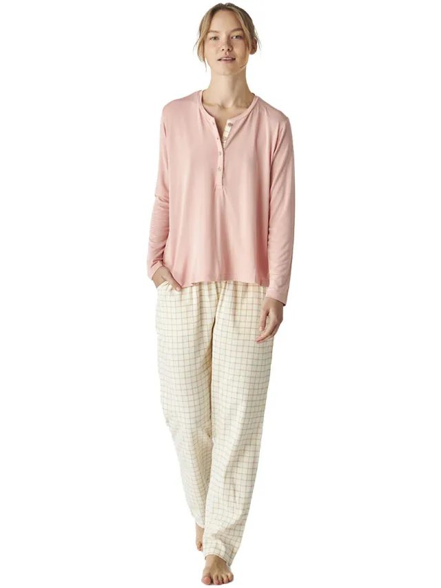 J&J Brothers JJBEP0501 pyjamaset grijs Roze